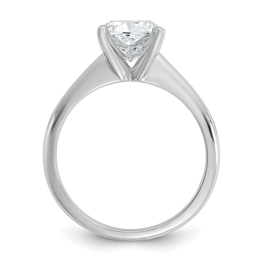 14k White Gold 2 carat Certified Lab Grown Diamond VS+ F+ Cushion Complete Solitaire Engagement Ring