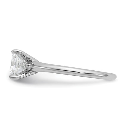 14k White Gold 2 carat Certified Lab Grown Diamond VS+ F+ Cushion Complete Solitaire Engagement Ring