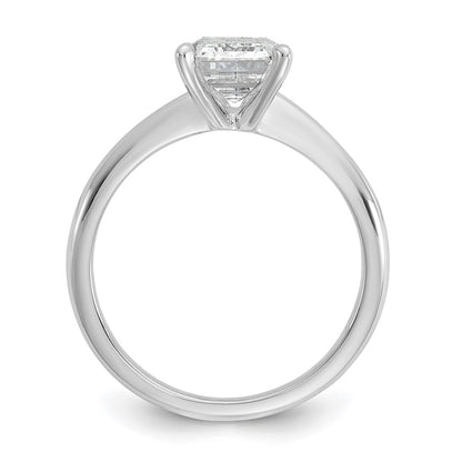 14k White Gold 2 carat Certified Lab Grown Diamond VS/SI+ G+ Emerald Solitaire Complete Engagement Ring