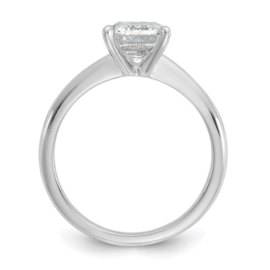 14k White Gold 2 carat Certified Lab Grown Diamond VS/SI+ G+ Emerald Solitaire Complete Engagement Ring