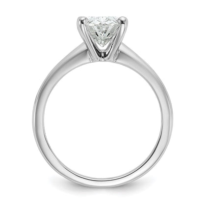 14k White Gold 2 carat Lab Grown Diamond VS/SI+ G+ Oval Complete Solitaire Engagement Ring