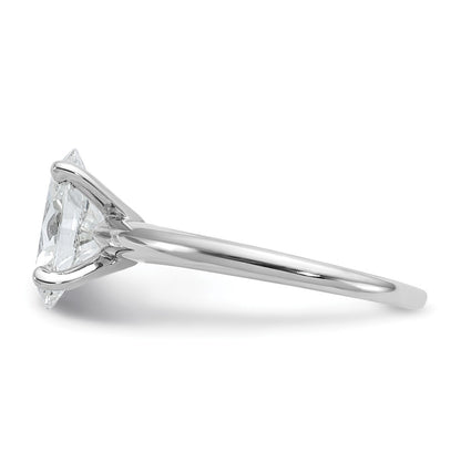14k White Gold 2 carat Lab Grown Diamond VS/SI+ G+ Oval Complete Solitaire Engagement Ring