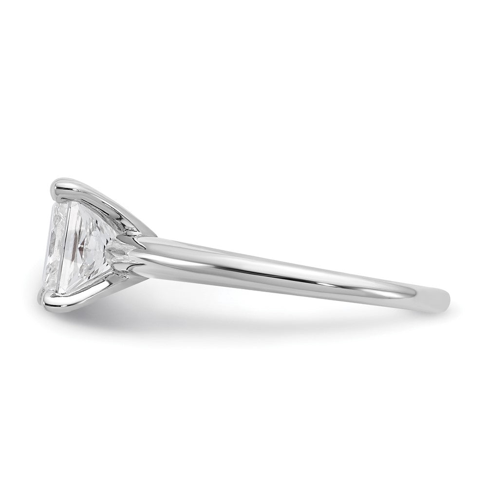 14k White Gold 2 carat Certified Lab Grown Diamond VS/SI+ G+ Princess Complete Solitaire Engagement Ring