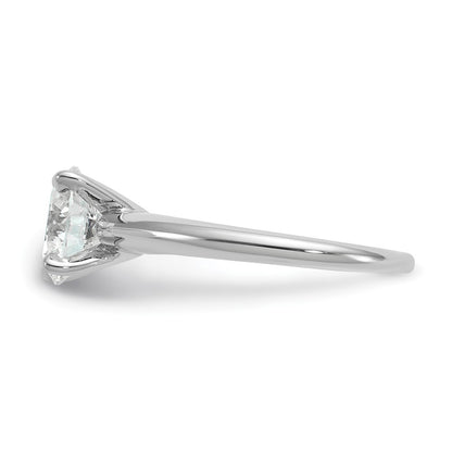 14k White Gold 2 carat Lab Grown Diamond VS+ F+ Round Complete Solitaire Engagement Ring