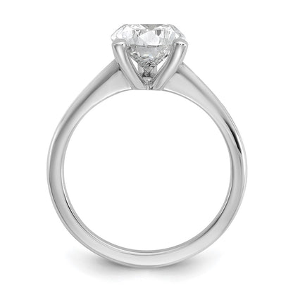 14k White Gold 2 1/2 carat Lab Grown Diamond VS/SI+ G+ Pear Solitaire Complete Engagement Ring