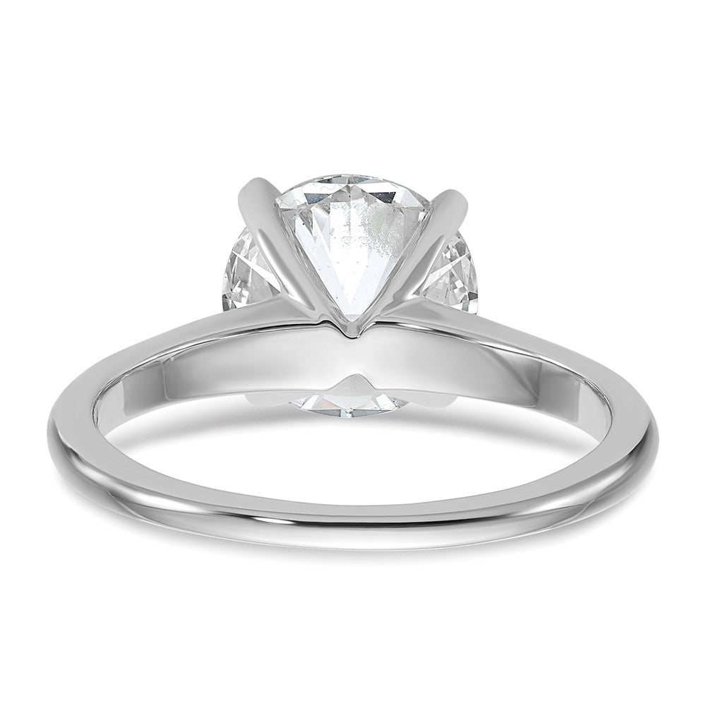 14k White Gold 2 1/2 carat Certified Lab Grown Diamond VS+ F+ Round Complete Solitaire Engagement Ring