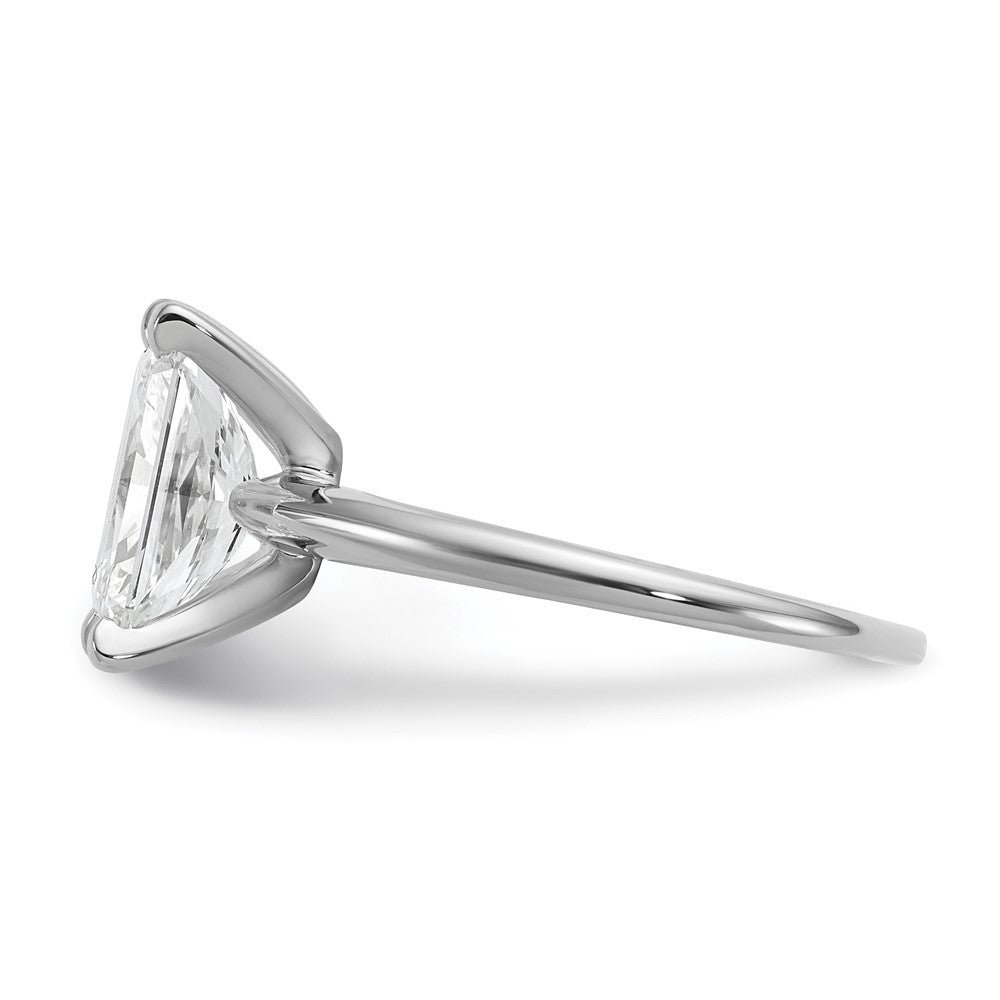 14k White Gold 2 1/2 carat Certified Lab Grown Diamond VS/SI+ G+ Radiant Solitaire Complete Engagement Ring