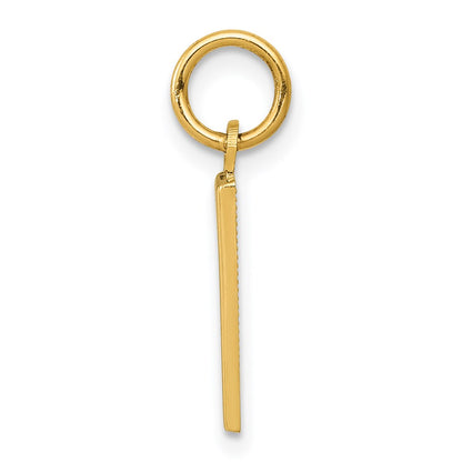 14k Small Polished Number 1 Charm