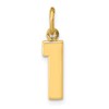 14k Small Polished Number 1 Charm