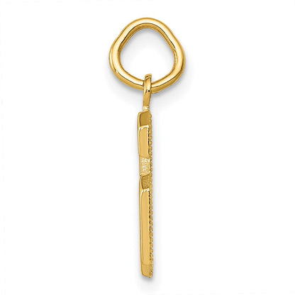 14k Small Polished Number 6 Charm