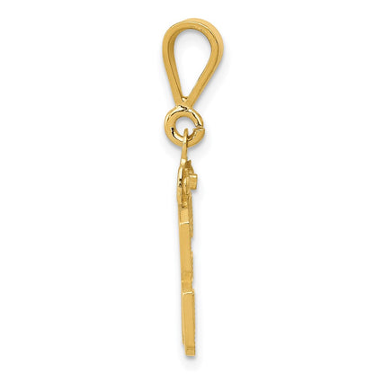14k Small Polished Number 33 Charm