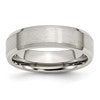Chisel Stainless Steel Brushed and Polished 6mm Flat Beveled Edge Band