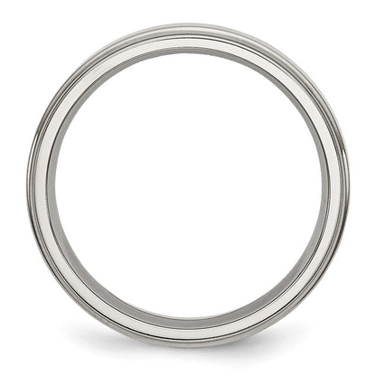 Chisel Stainless Steel Polished 5mm Ridged Edge Band