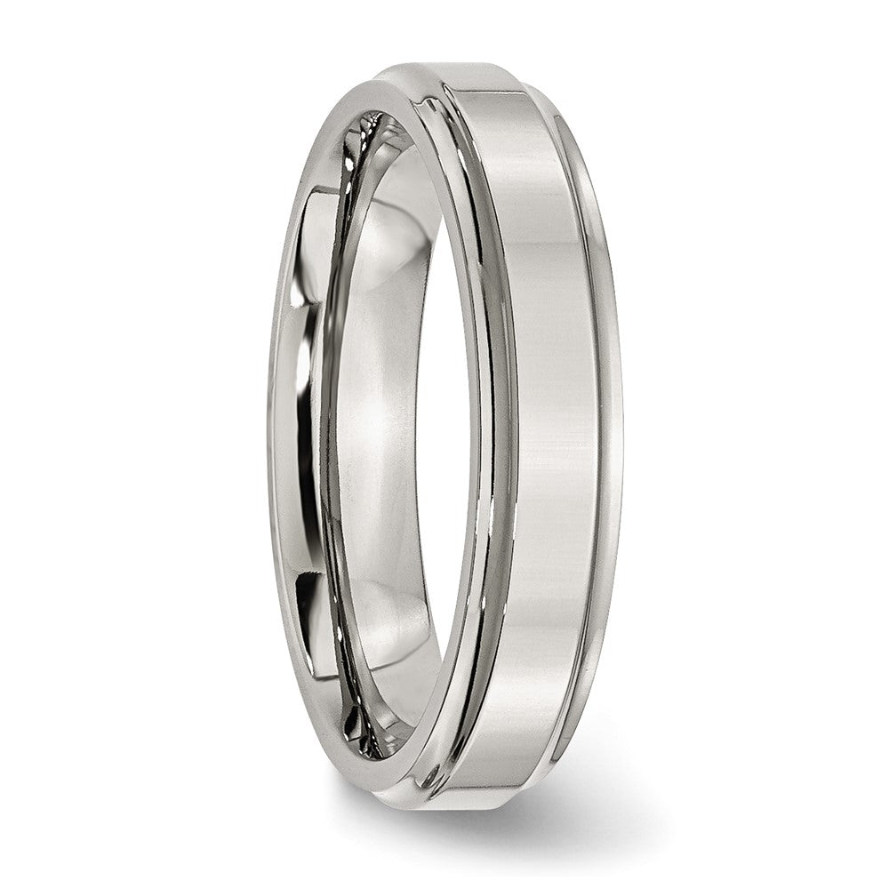Chisel Stainless Steel Polished 5mm Ridged Edge Band