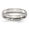 Chisel Stainless Steel Polished 5mm Ridged Edge Band