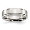 Chisel Stainless Steel Polished 6mm Ridged Edge Band