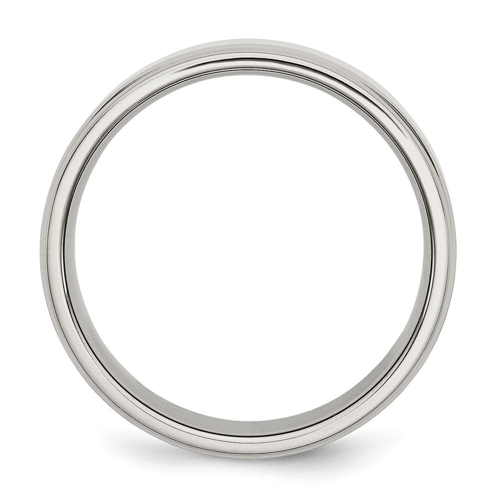 Chisel Stainless Steel Polished 7mm Ridged Edge Band