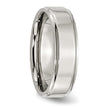 Chisel Stainless Steel Polished 7mm Ridged Edge Band