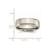 Chisel Stainless Steel Polished 7mm Ridged Edge Band