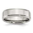 Chisel Stainless Steel Polished 7mm Ridged Edge Band