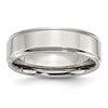Chisel Stainless Steel Polished 7mm Ridged Edge Band