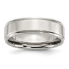 Chisel Stainless Steel Polished 7mm Ridged Edge Band