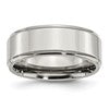 Chisel Stainless Steel Polished 8mm Ridged Edge Band