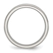 Chisel Stainless Steel Polished with Satin Center 6mm Ridged Edge Band