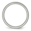 Chisel Stainless Steel Polished with Stone Finish 7mm Band