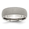 Chisel Stainless Steel Polished with Stone Finish 7mm Band