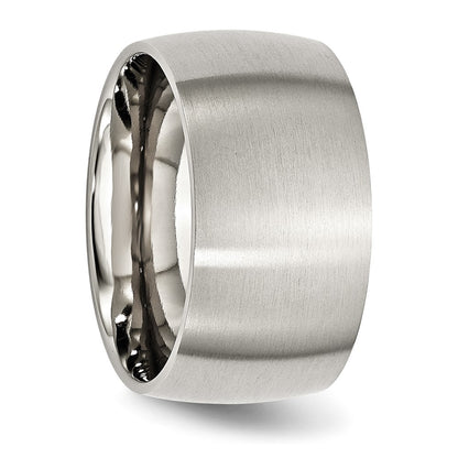 Chisel Stainless Steel Brushed 12mm Half Round Band