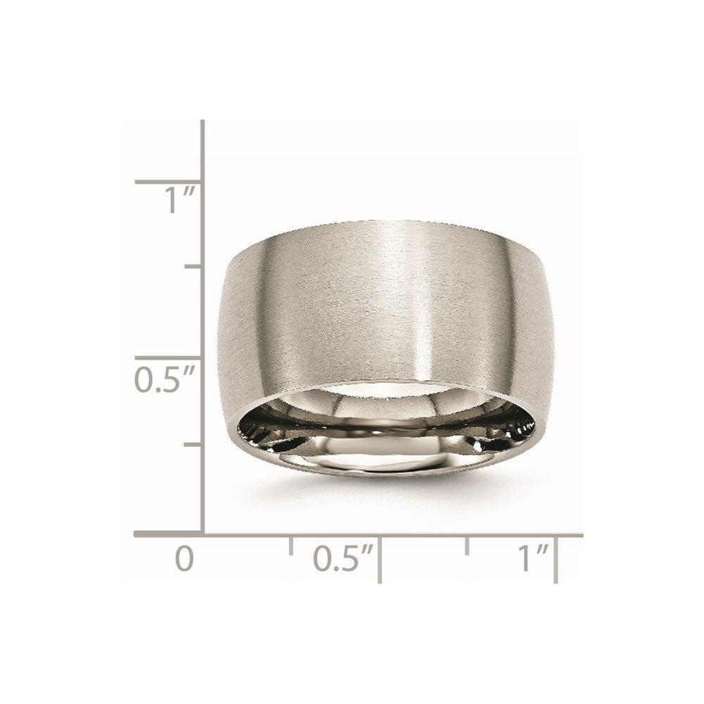 Chisel Stainless Steel Brushed 12mm Half Round Band
