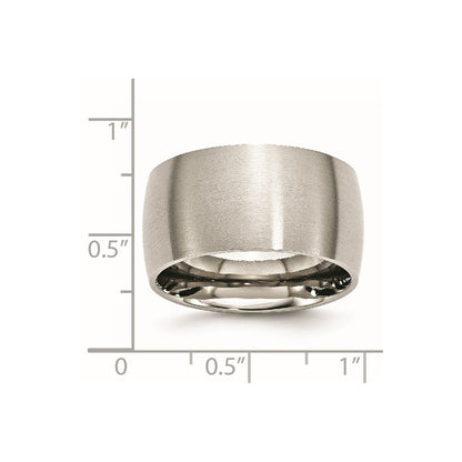 Chisel Stainless Steel Brushed 12mm Half Round Band