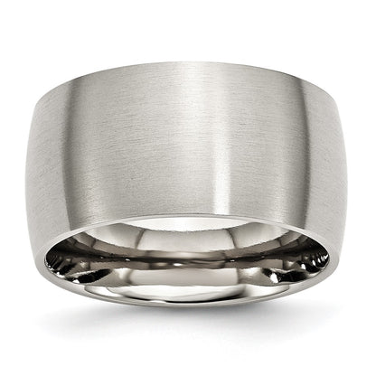 Chisel Stainless Steel Brushed 12mm Half Round Band