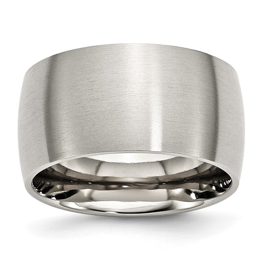 Chisel Stainless Steel Brushed 12mm Half Round Band