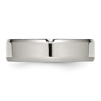 Chisel Stainless Steel Polished 6mm Beveled Edge Band
