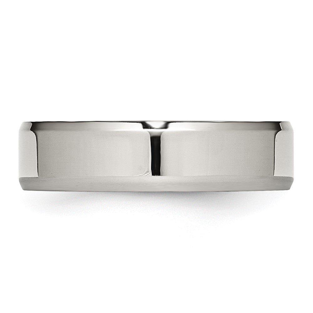 Chisel Stainless Steel Polished 6mm Beveled Edge Band