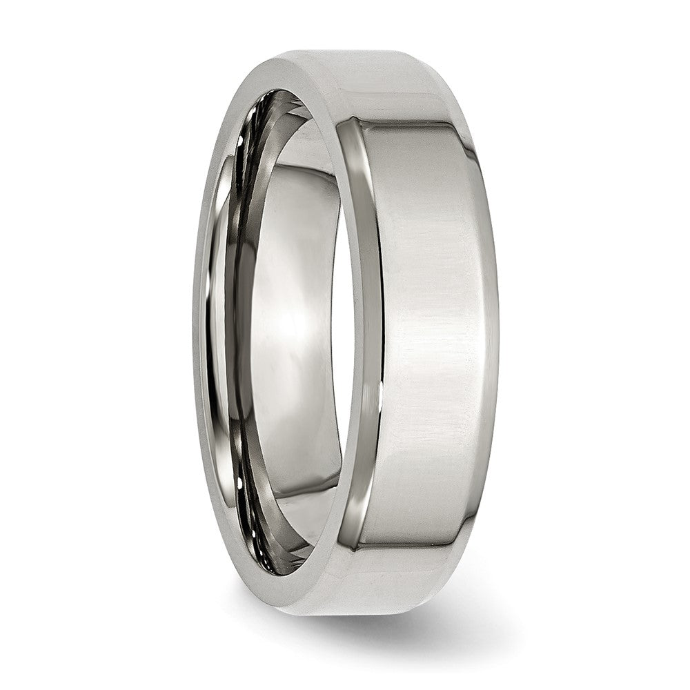 Chisel Stainless Steel Polished 6mm Beveled Edge Band