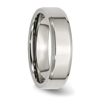 Chisel Stainless Steel Polished 6mm Beveled Edge Band