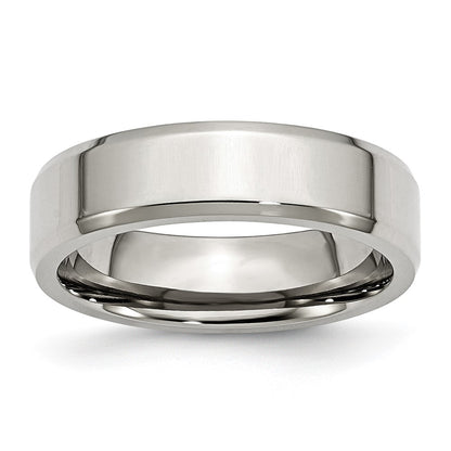 Chisel Stainless Steel Polished 6mm Beveled Edge Band