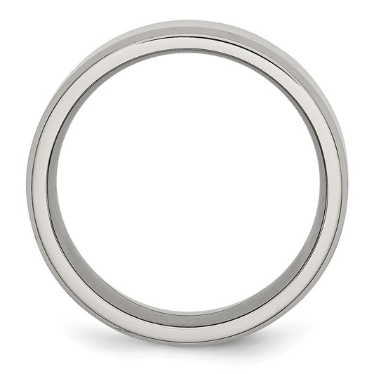 Chisel Stainless Steel Polished 8mm Beveled Edge Band