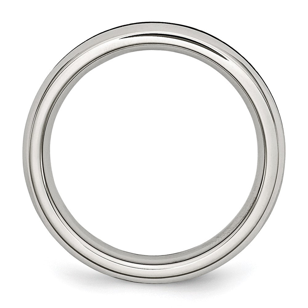 Chisel Stainless Steel Polished 4mm January Dark Red CZ Ring