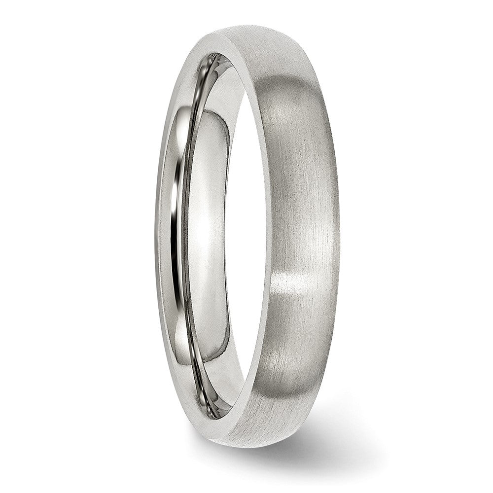 Chisel Stainless Steel Brushed 4mm Half Round Band