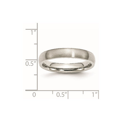 Chisel Stainless Steel Brushed 4mm Half Round Band