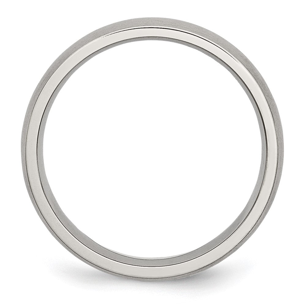 Chisel Stainless Steel Brushed 5mm Half Round Band