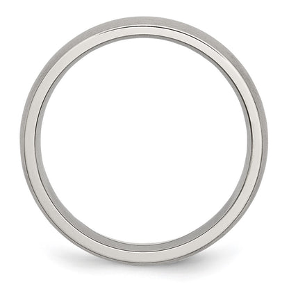 Chisel Stainless Steel Brushed 5mm Half Round Band