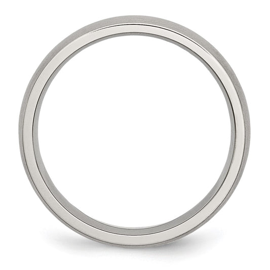 Chisel Stainless Steel Brushed 5mm Half Round Band