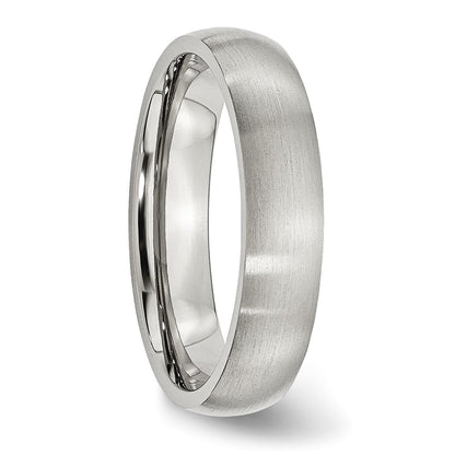 Chisel Stainless Steel Brushed 5mm Half Round Band