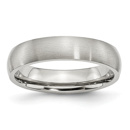 Chisel Stainless Steel Brushed 5mm Half Round Band