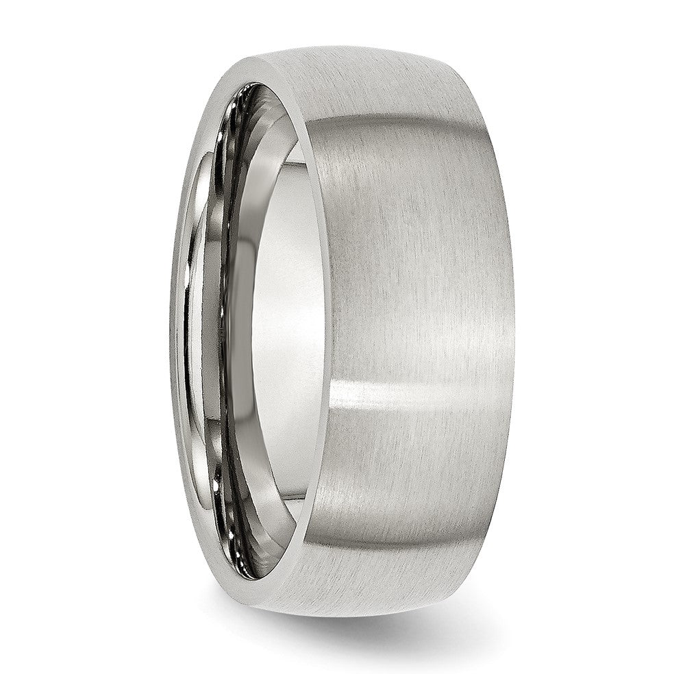 Chisel Stainless Steel Brushed 8mm Half Round Band